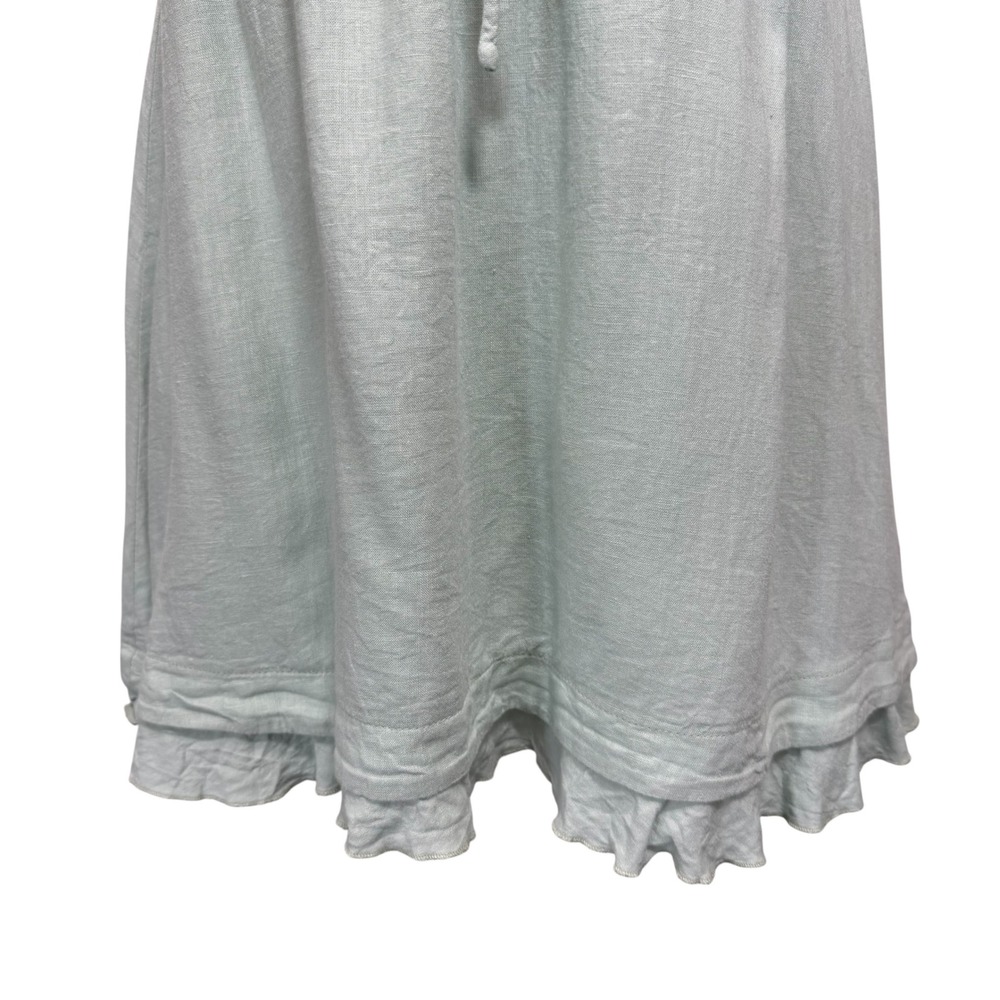Princess Polly Empress of Love Sage Green Linen Milkmaid Babydoll Mini Dress, 6 - Picture 7 of 11